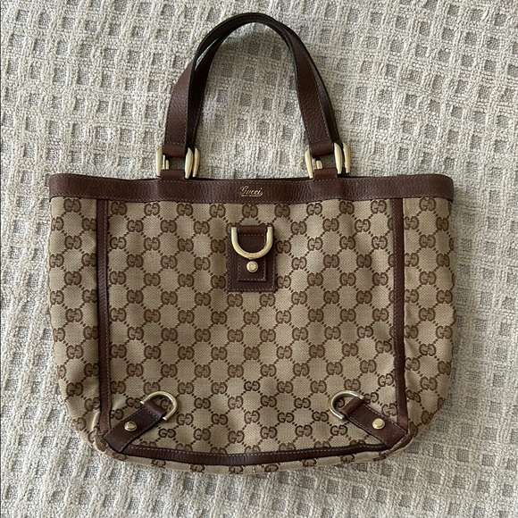 Gucci Brown and Tan Tote Bag - Picture 1 of 9